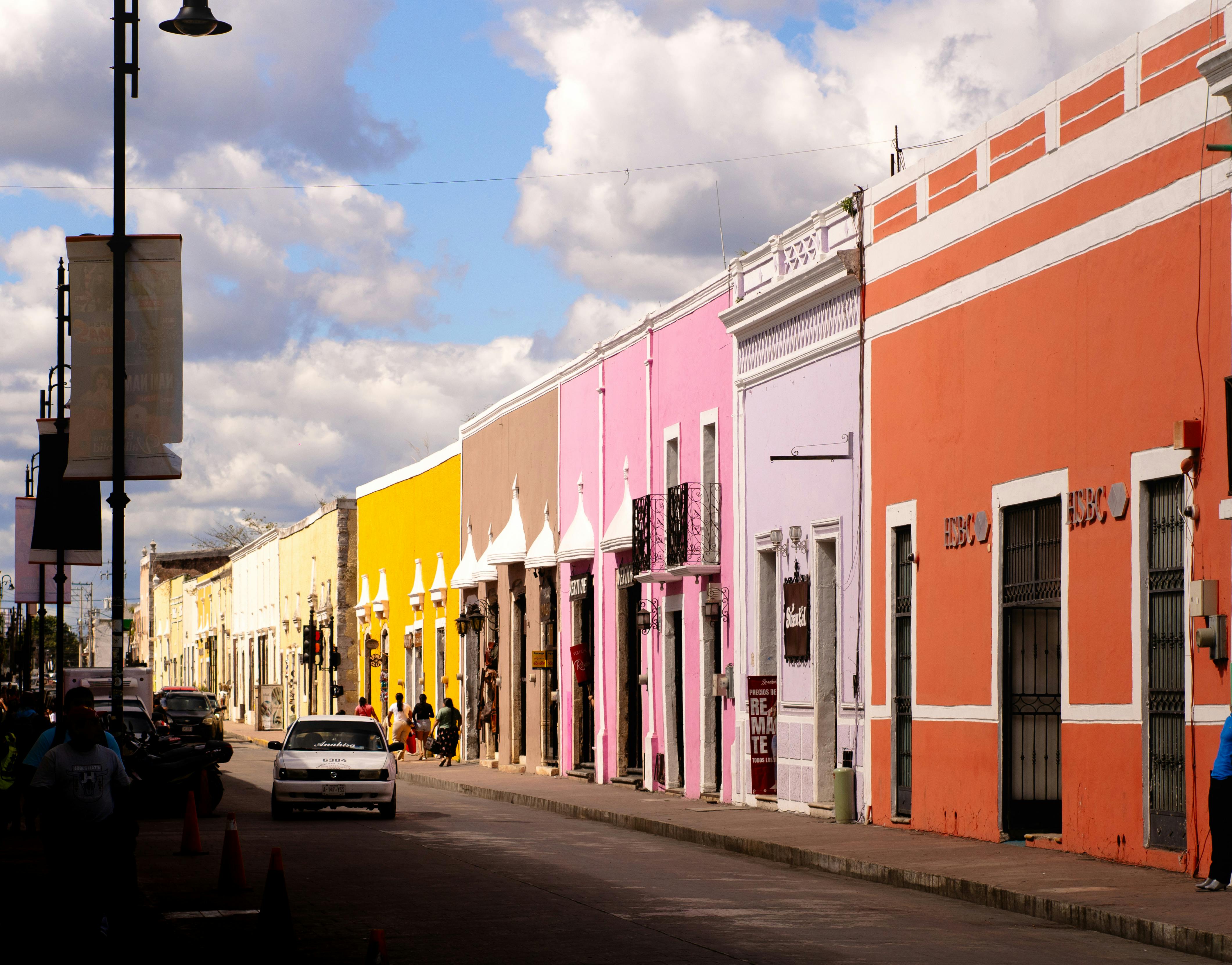 Colonial plaza and cenote in Valladolid, Mexico